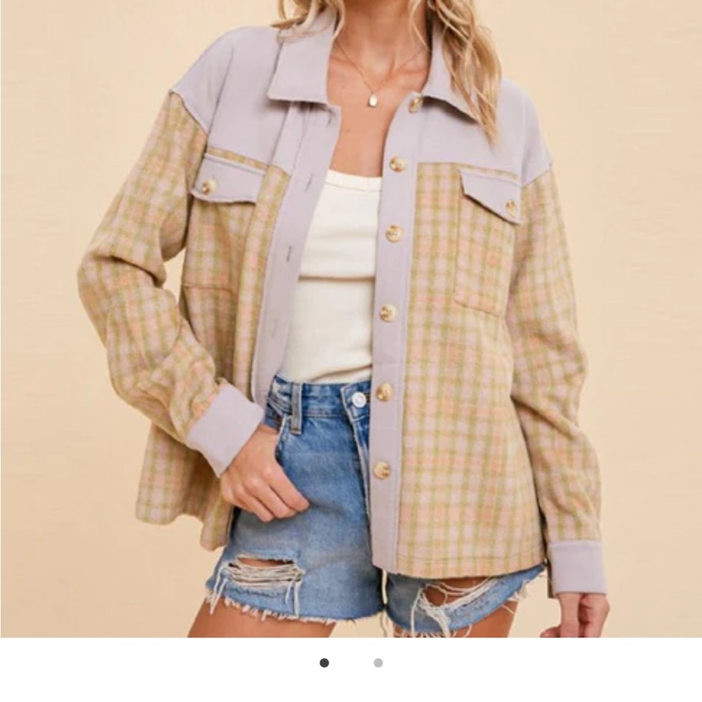 Hem & Thread Pastel Plaid Shacket